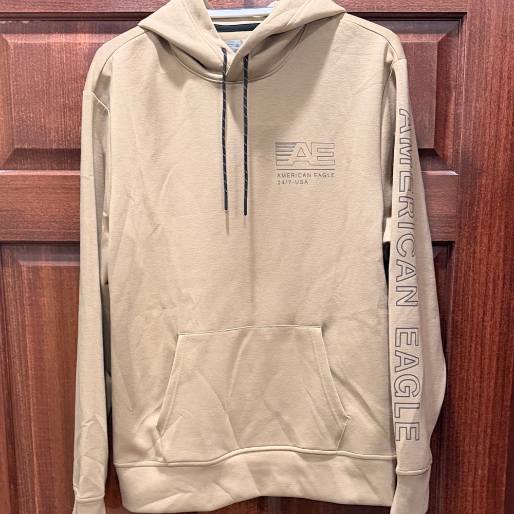 American Eagle Outfitters Khaki Hoodie for Men